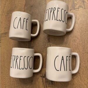 Set of 4 Rae Dunn Espresso Cups